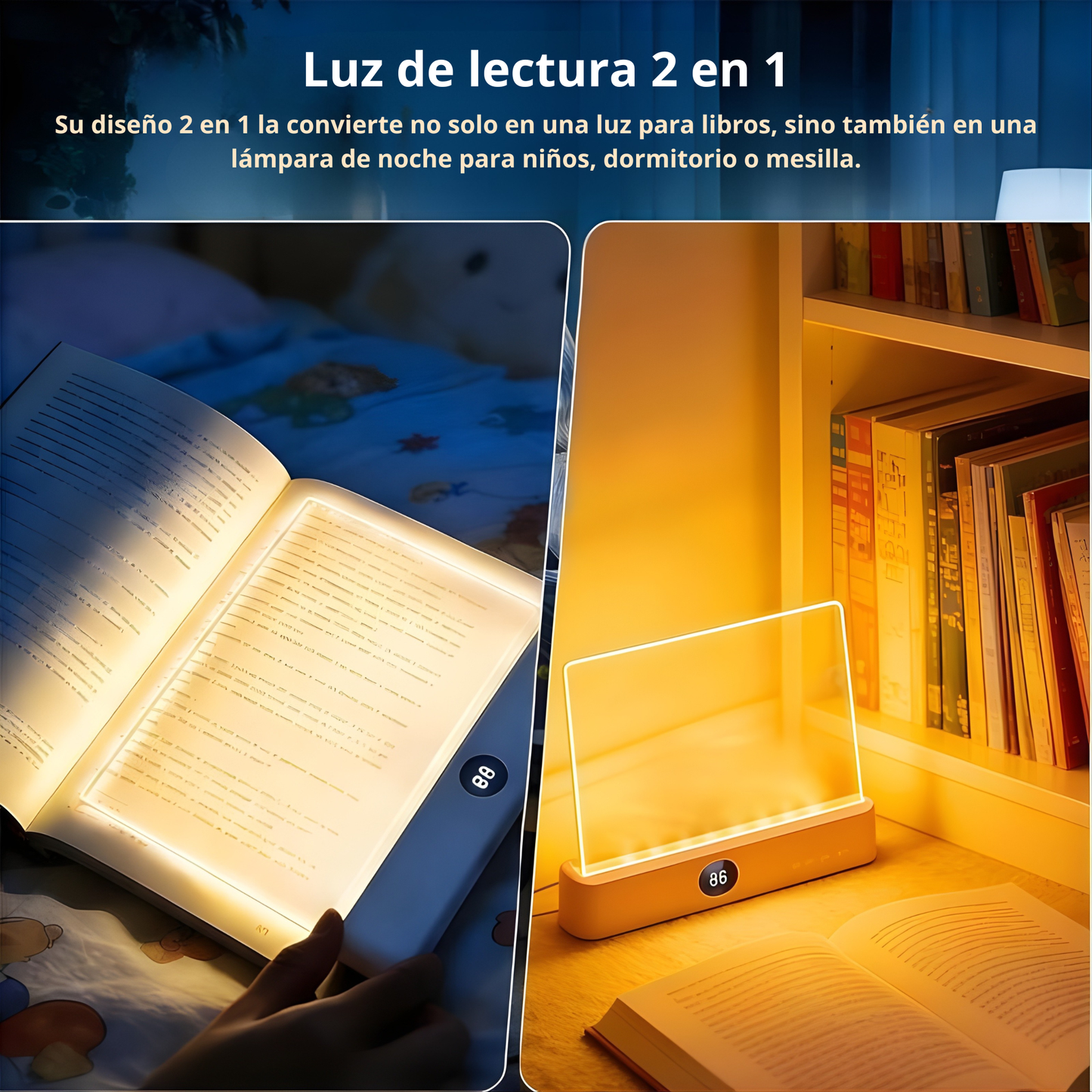 Smart LED Reading Light Book