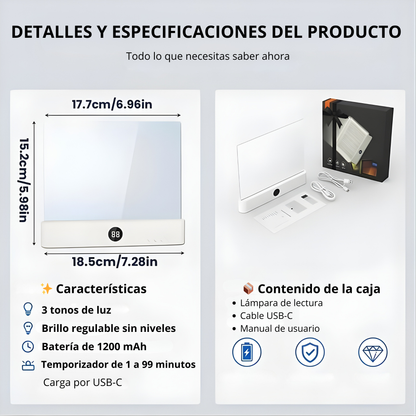 Smart LED Reading Light Book